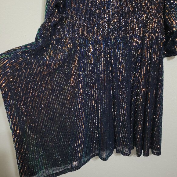 Torrid Mini Multi-color Sequins Skater Dress Size 2X - Picture 7 of 11